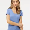 3542 - Women's Deluxe Blend V-Neck T-Shirt<M&O New