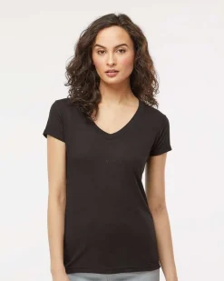 3542 - Women's Deluxe Blend V-Neck T-Shirt<M&O New