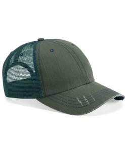 6990 - Herringbone Unstructured Trucker Cap<Mega Cap Clearance