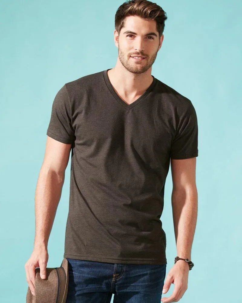 6240 - Premium Fitted CVC V-Neck Tee<Next Level Best