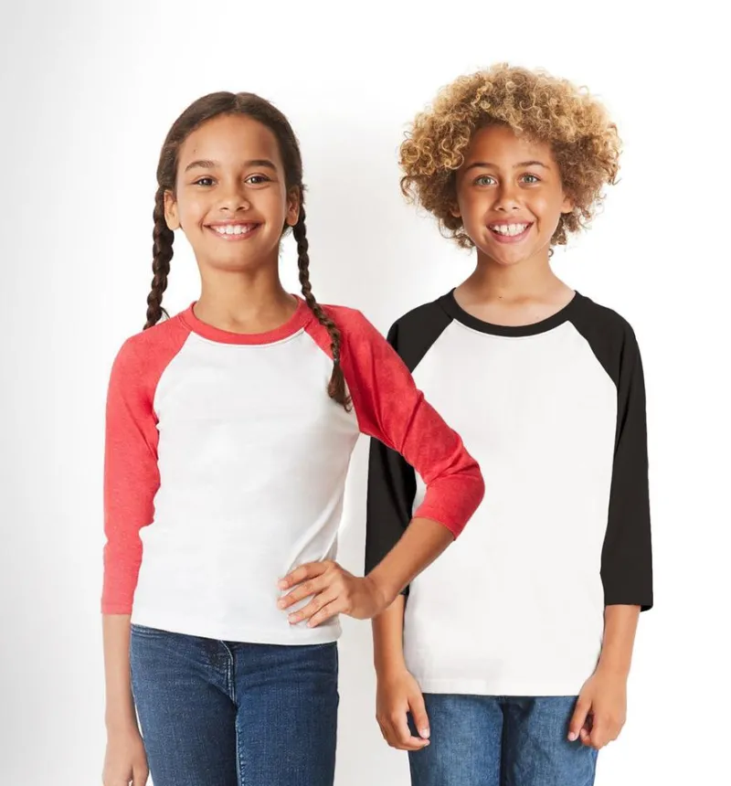 3352 - Youth CVC 3/4 Raglan T-shirt<Next Level Discount