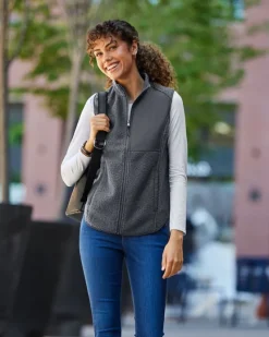 NE714W - Ladies Aura Sweater Fleece Vest<North End New