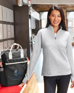 NE725W - Ladies Spirit Textured Quarter-Zip<North End Sale