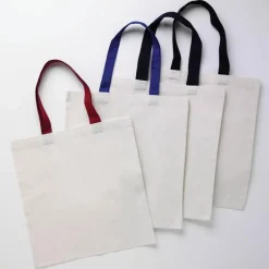 QTB6000 - Economical Tote Bag with Colored Handles<Q-Tees Clearance