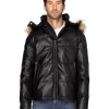 397J - Unisex Vegan Leather Puffer Jacket<Threadfast Outlet